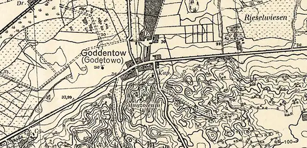 Historyczna mapa Godętowa